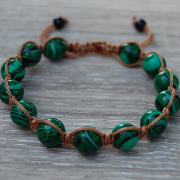 Tibetan Shamballa Style Bracelet,Large 10mm Beads,Drawstring Bracelet - Picture 1 of 2